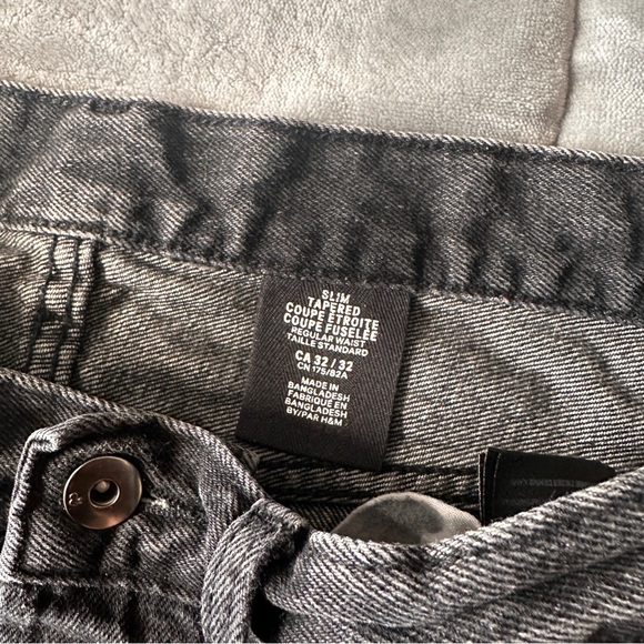 Men’s Washed Black Denim size 32x32 Slim Tapered - Picture 2 of 5